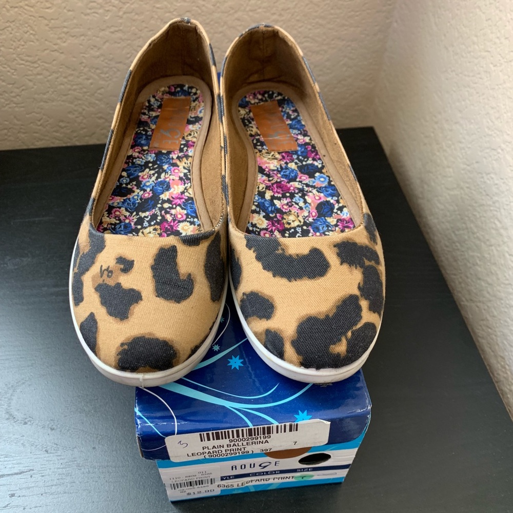 Leopard Print Ballerina Flat by Rouge